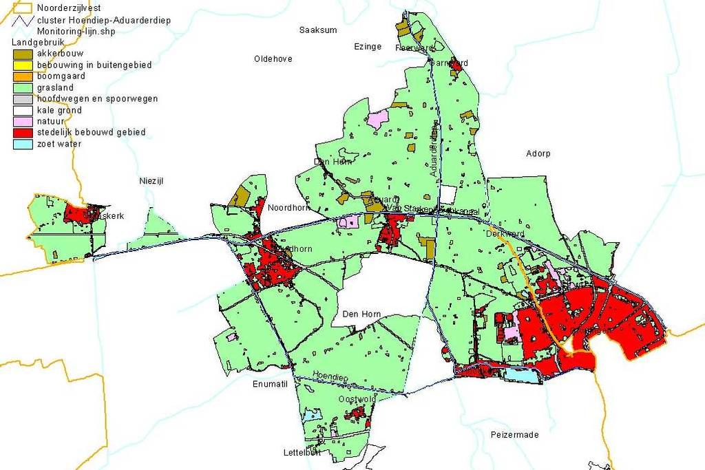 2.2 Landgebruik Het overgrote deel van het afwaterend gebied heeft als landgebruik grasland. Daarnaast wordt op een aantal percelen akkerbouw bedreven.