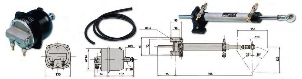 Besturingsset 1 (27Kgm) Een hydraulische besturing voor de prijs van een mechanische.