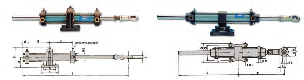 Stuurcilinders (uit besturingset 3) Voor afmetingen zie tekening Kracht Model / type Inhoud Kracht Slaglengte Leidingdiam. Type cilinder Art.