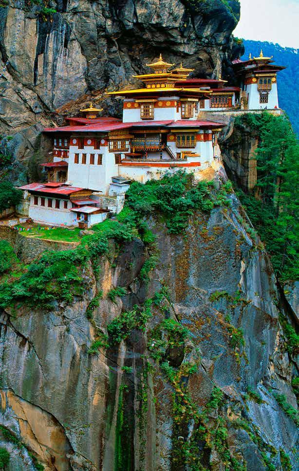 liefst 25 tempels, allemaal omvat in de grootste dzong van Bhutan. We rijden verder over de Pele La Pas (3.420 m) naar de pittoreske Phobjikhavallei.