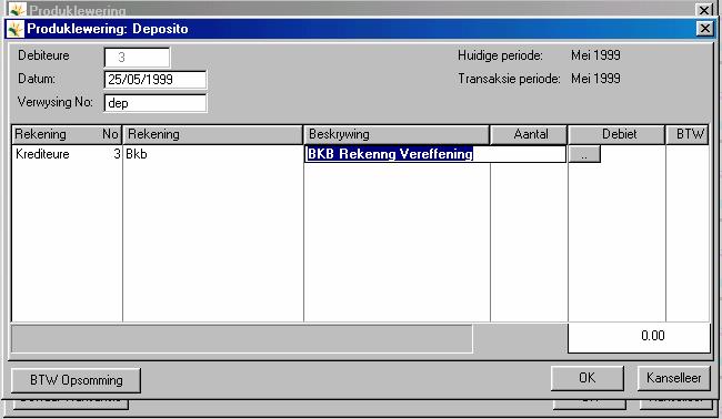 Hoofstuk 5 Praktiese verduideliking Transaksies 51 Vyfde been van die produkleweringstransaksie Vereffening van die rekeing Figuur 37 - Produklewering (5 de been vereffening van die rekening) 33.