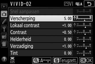 A Picture Control beheren > Naam wijzigen Eigen Picture Controls kunnen op elk gewenst moment van naam worden veranderd met behulp van de optie Naam wijzigen in het menu Picture Control beheren.