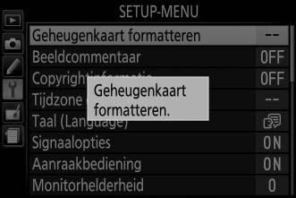 Optie Standaard 0 Conformiteitsmarkering 276 Firmwareversie 276 1 Standaardinstelling varieert afhankelijk van het land van aankoop. 2 Niet beschikbaar als de accu bijna leeg is.