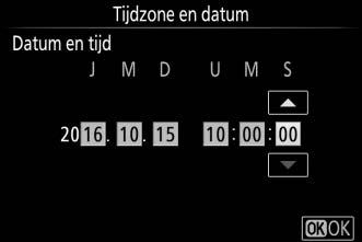 q w Selecteer tijdzone Selecteer datumnotatie e r Selecteer optie zomertijd Stel tijd en datum in (merk op dat
