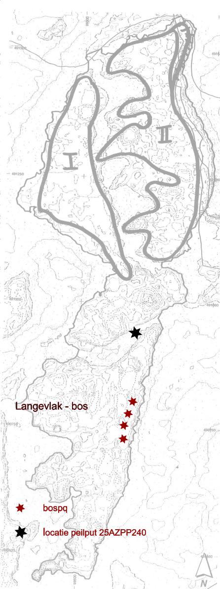72 3.15. Langevlak (bos) Ligging en streefbeeld Het Langevlak is een 19 ha in de noord-zuid richting langgerekte vallei met vlakke delen, lokaal veel reliëf en akkercomplexen.
