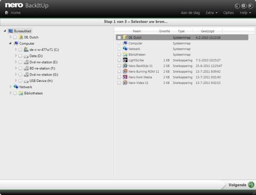 Back-ups maken van bestanden 6 Back-ups maken van bestanden U kunt met Nero BackItUp back-ups maken van bestanden.