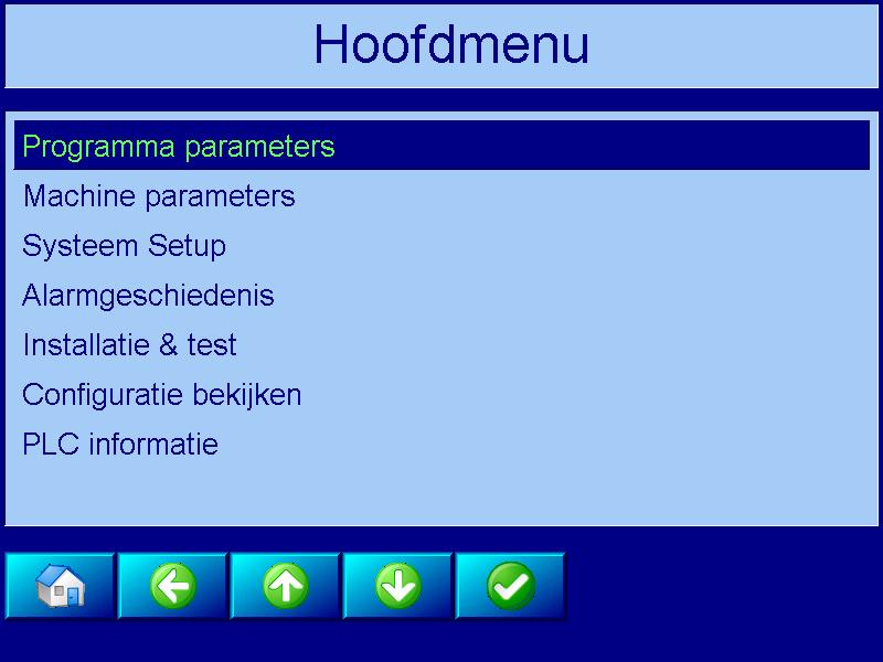 4.4) Gebruiken van een menu Om instellingen te doen en om tellers uit te kunnen lezen, wordt gebruik gemaakt van keuze menu s. Deze menu s hebben allemaal dezelfde opbouw.