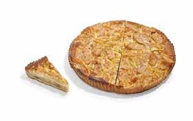 5001369 APPLE TART MAISON 2500 g 178 g 14 p 1 ST/KRT 216 KRT/PAL ONTDOOIEN 4 C 720 5000697 APPLE TART NORMANDE 1900 g 158 g 12 p 1 ST/KRT 184 KRT/PAL ONTDOOIEN 4 C 480 5000933 WHITE CHEESECAKE 1600 g