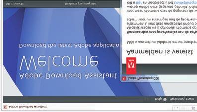 Software installeren De Adobe Download Assistent vraagt om uw Adobe-id. Ga naar de website van Adobe (www.adobe.com/nl/downloads/). U komt aan in de sectie Downloads van de website.