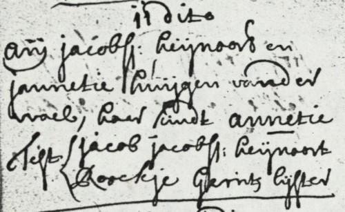 Gaarder begraven Ridderkerk 07-02-1714 7 dito 1714 Arij Jacobsz Heijnoort sullende begraven