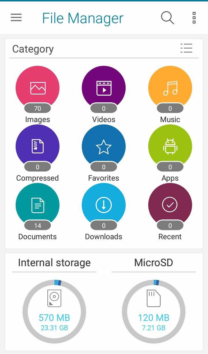 Bestandsbeheer Via Bestandsbeheer kunt u uw gegevens gemakkelijk zoeken en beheren in het interne geheugen van uw ASUS Phone en aangesloten externe opslagapparaten.