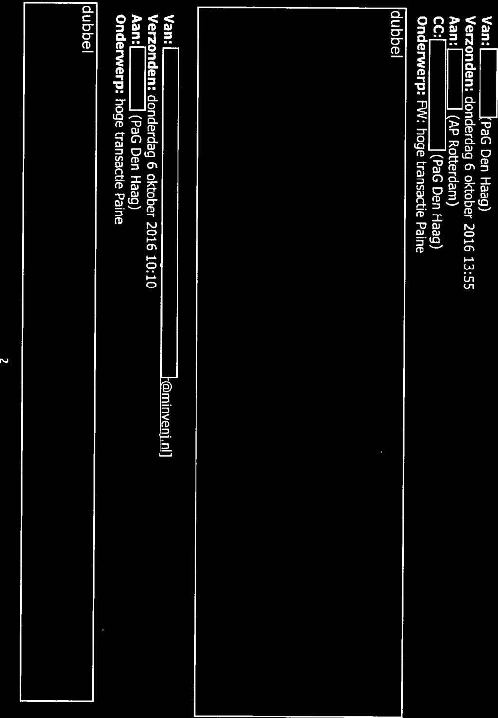 Idubbel Onderwerp: hoge transactie Paine Aan:!