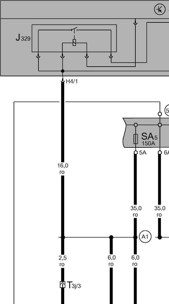 pagina 2 van 16 Stroomloopschema nr 3 / 2 Accu, zekeringen, relais voor voedingsspanning contact 15 A -