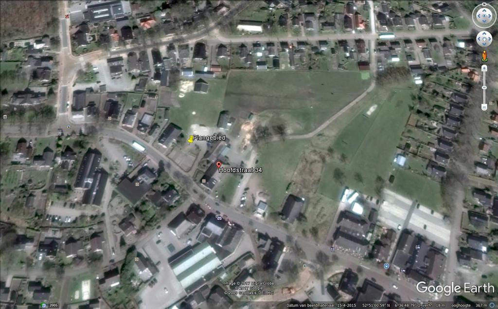 Luchtfoto plangebied (bron: Google Earth)
