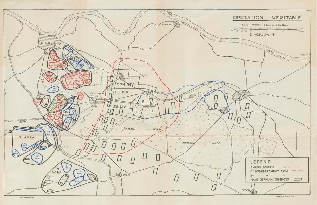 2.9.2 AANVULLENDE GEGEVENS In figuur 3 is een gevechtstekening opgenomen van operation Verita le. Dit as ee groot Geallieerd offensief welke in februari 1945 plaatsvond.