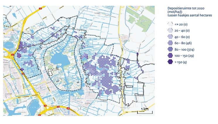 Ontwerp Natura 2000 beheerplan Polder Ilperveld, Varkensland, Oostzanerveld en Twiske Provincie Noord-Holland 172 van de stikstofdepositie plaatsvinden ten opzichte van de uitgangssituatie bij
