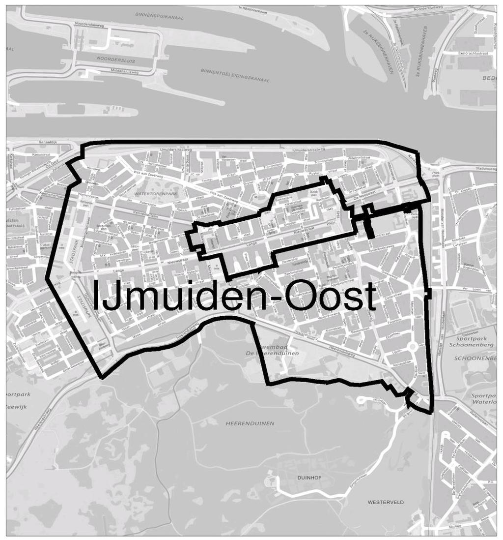 Het bestemmingsplan wordt begrensd door Het Noordzeekanaal, de oude spoorlijn/hov tracé, het duingebied, en de westzijde van het stadspark.