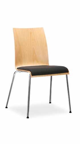 CURVE IS1 is een veelzijdig programma van stoelen en tafels met een houten schaal voor seminars, kantines,