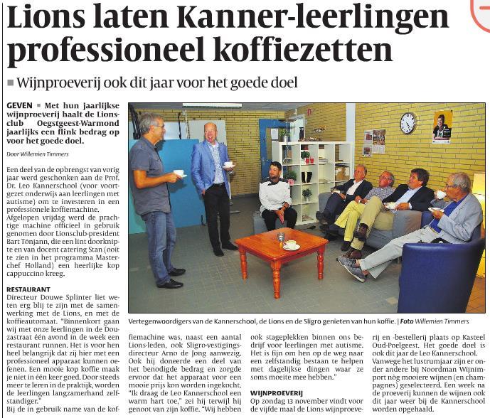 SCHOOL IN DE MEDIA De Leo Kannerschool heeft tijdens schooljaar 2016-2017 diverse keren in de (plaatselijke) media