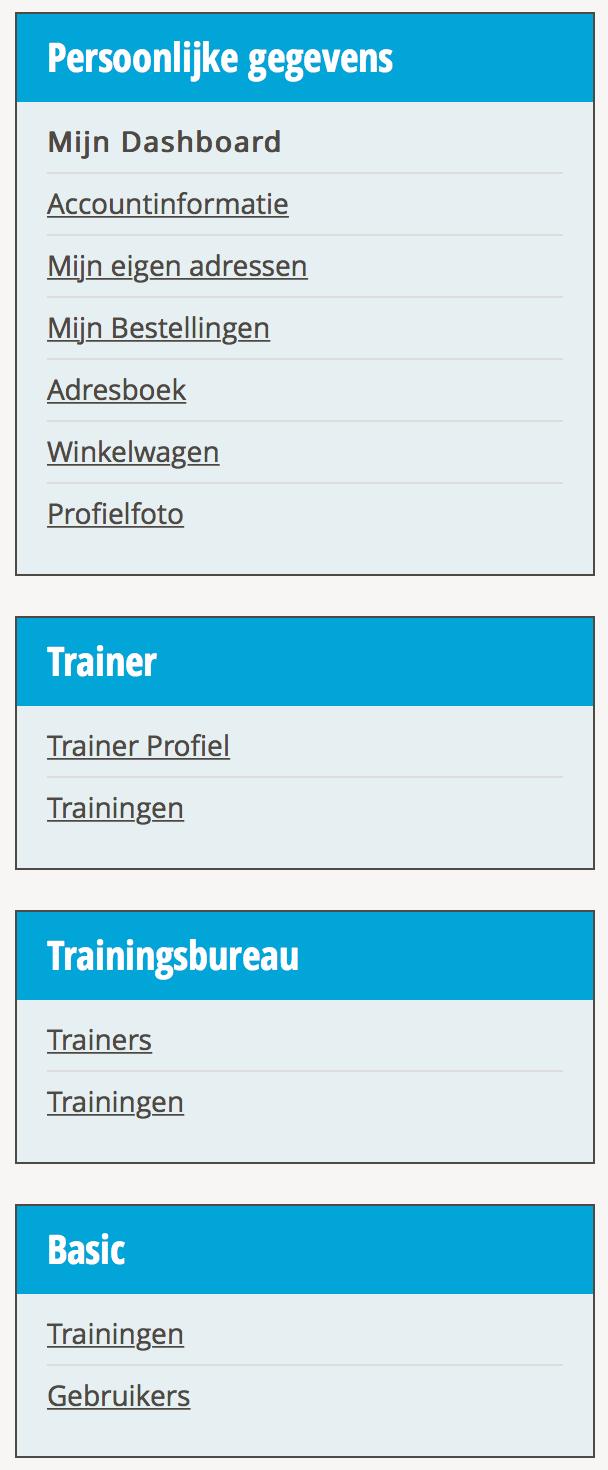 Basic: Trainingen - alle trainingen die de trainers van je bureau hebben aangemerkt als Basic trainingen (dit kan een trainer aangeven wanneer hij of zij een training maakt of edit).