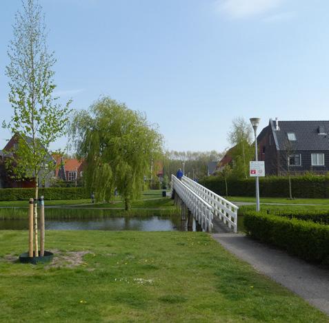 Het water en aanwezige groen zijn een belangrijke kwaliteit voor de woonbuurt.