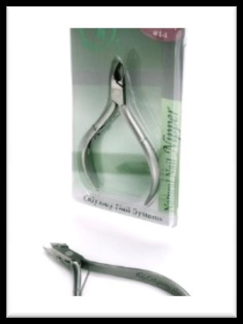 CUTICLE NIPPER Eigenschappen Stainless Steel Preciese Cutting Edge Beschikbaar in ¼ Jaw, ½ Jaw and Full Jaw NAIL IMPLEMENTS