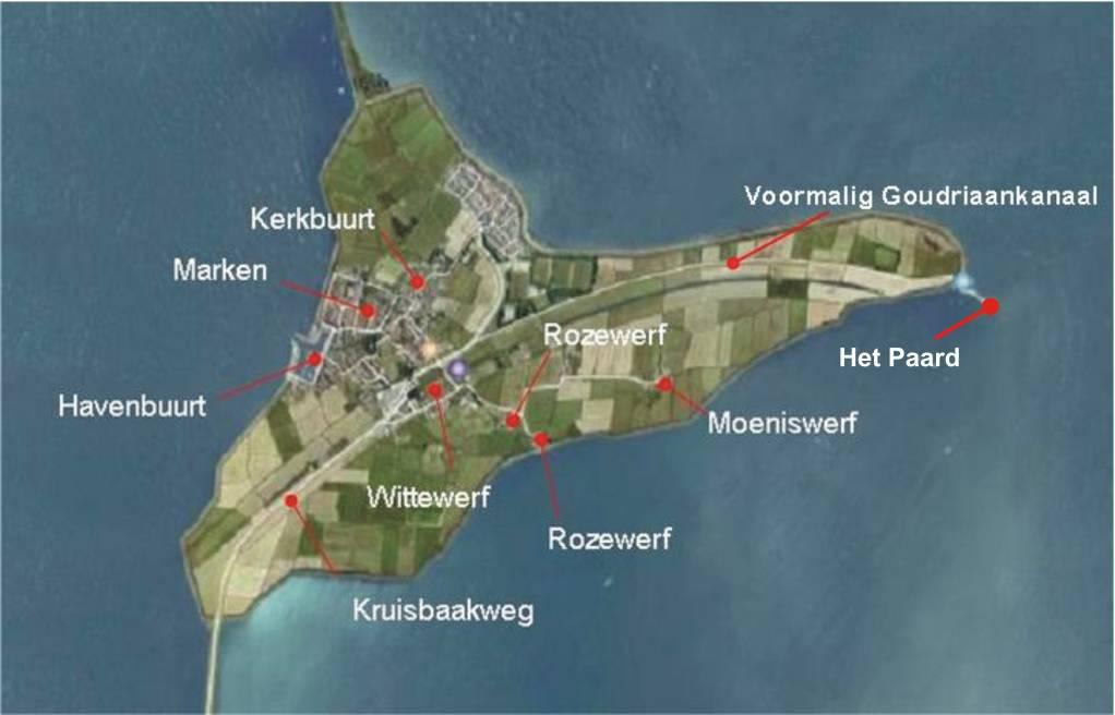 Afbeelding 1.3 Topografische gegevens Marken (Bron: Google Earth) N518 1.6 INSPRAAK Op de startnotitie kan worden ingesproken gedurende 6 weken.