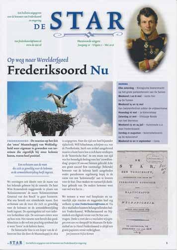 De Star De Star, het informatiebulletin uitgegeven voor de bewoners van Frederiksoord, Wilhelminaoord en Nijensleek is in 2016 vier keer uitgebracht.