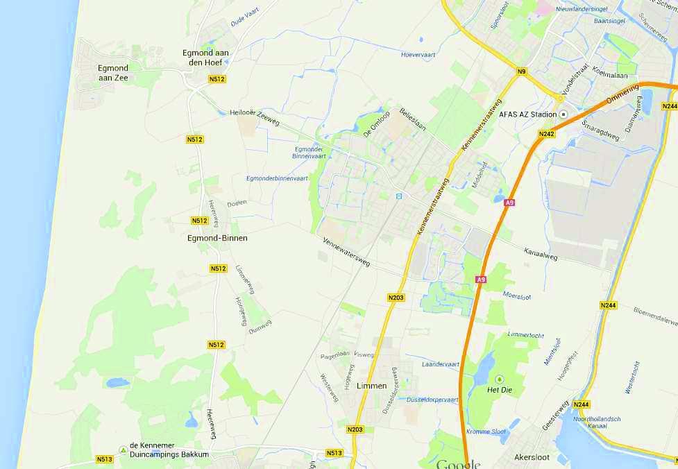 1 1-Noord 2 1-Zuid 2-Noord 2-Zuid Figuur 3.1: Illustratie van routes Heiloo na realisatie aansluiting A9 Heiloo Uit figuur 3.