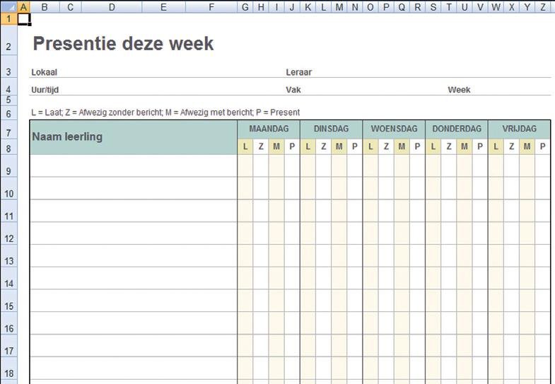 Een aanwezigheidslijst maken Aanwezigheden noteren kost voortaan haast geen tijd meer.