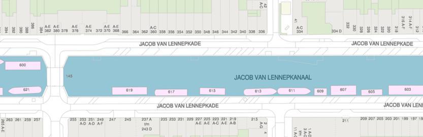 Josephine 10,00 m 3,15 m t.o. Jacob van Lennepkade 262 15.022308 3.