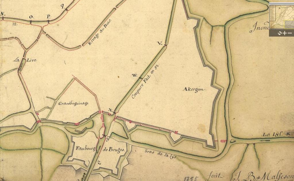 Kaart uit 1755 van Malfeson