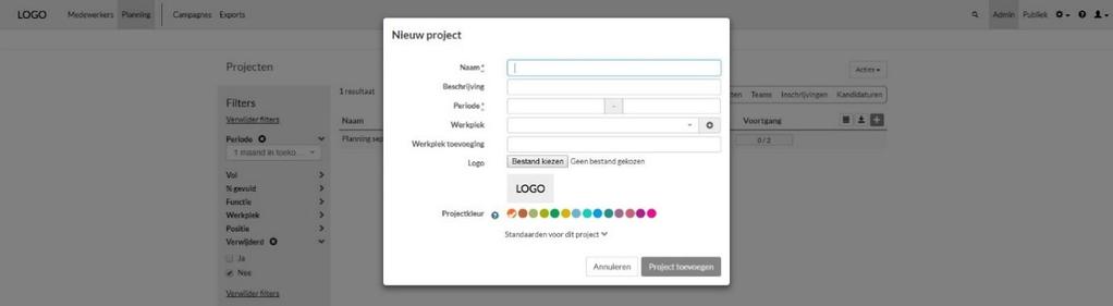 DEELPROJECTEN Om dit project nog