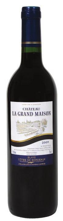 VINS - WIJNEN CHÂTEAU GRAND MAISON Blayes - Côtes de Bordeaux - 2010 5, 30 France Frankrijk Un vin de plaisir alliant la rondeur