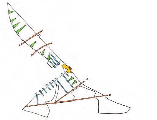 Zichtrelaties steden bouwku n dig ontwerp vaste waarden 40 1 Zicht op de spoorbrug. 2 Zicht op de hoogteverschillen. 3 Zicht op het water. 4 Zicht op de stad.