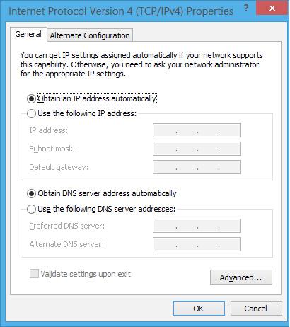 Tik op Obtain an IP address automatically (Automatisch een IP-adres verkrijgen) en tik