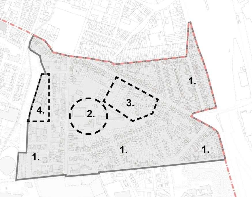 10.6. Deelzone VI (KA Vijverhof WZC Ten Boomgaarde) Bestaande fysische toestand Deze deelzone is een hoofdzakelijk residentiële omgeving met een groot schooldomein van KA Vijverhof en het WZC Ten