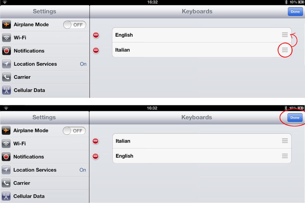 Het Bluetooth toetsenbord kan nu gebruikt worden met alle tekstapplicaties voor ipad.