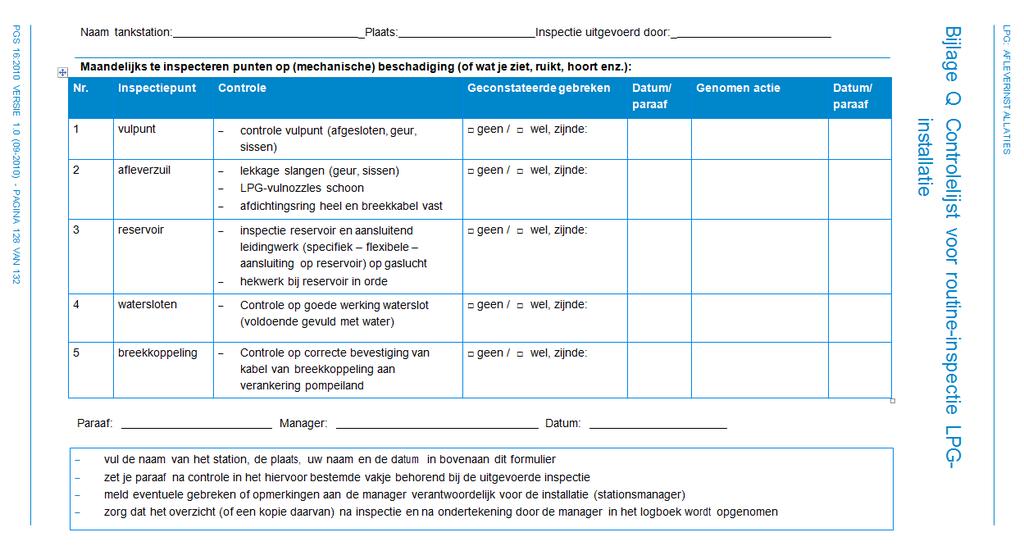 Bladzijde 16 Dit document is onderdeel van Overheden voor overheden op infomil.nl beschadigingen moet worden gecontroleerd.