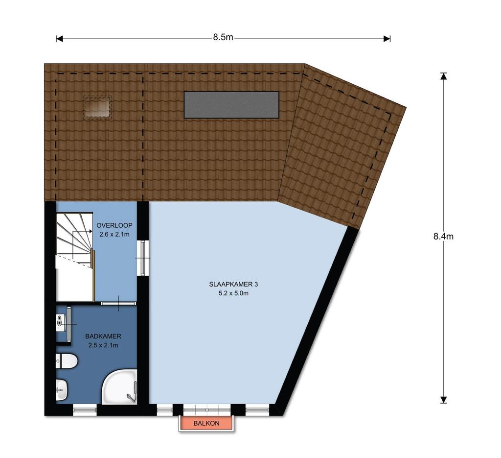 De vermoedelijke indeling Tweede verdieping w Aan deze plattegrond kunnen geen