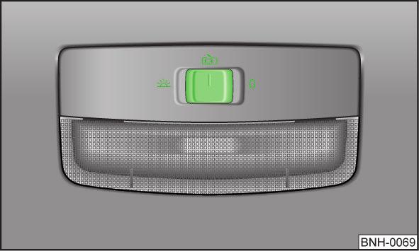 Binnenverlichting - variant 2 Afbeelding 46 Binnenverlichting - variant 2 Bagageruimteverlichting De verlichting wordt bij het openen van de achterklep automatisch ingeschakeld.