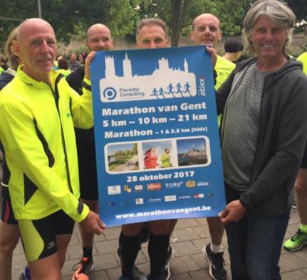Gent - 28 oktober 2017 5 en 10 km: 12 euro; 21 km: 20 euro; marathon: 45 euro; junior en kidsrun: 3,5 euro Als je een T-shirt wenst, komt er