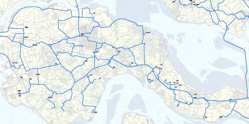 Zuid-Beveland Zeeuws-Vlaanderen Het huidige netwerk van landbouwroutes is het bestaande netwerk
