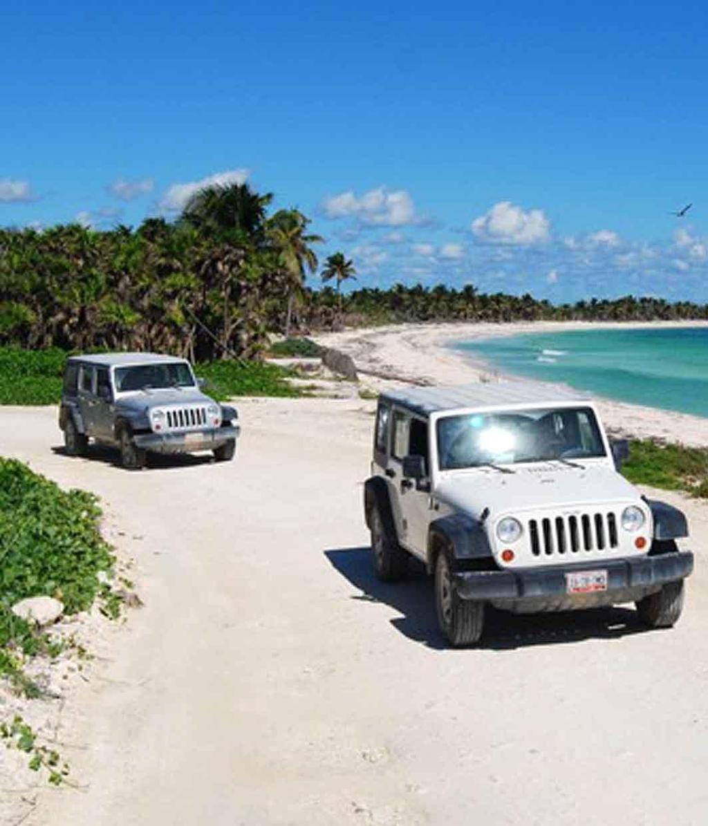 OPTIONEEL Si an Ka An Jeep Safari & Boottocht Voor wie verder de omgeving wil verkennen stellen we een optionele dagexcursie aan Si An Ka An voor met de jeep.