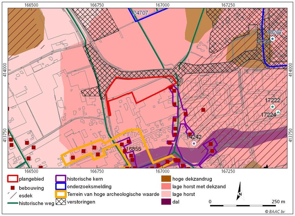 (figuur 2.1). 9 Op basis van deze kaart worden op de horst tevens dekzandafzettingen verwacht. Dekzandafzettingen worden gerekend tot de Formatie van Boxtel. 10 Figuur 2.