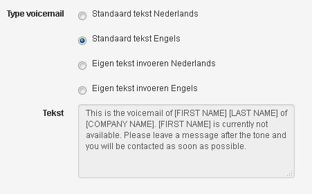 7.2 Business Voicemail Het klikken op Instellen op de pagina Mobiel leidt naar een volgend scherm waarin het mogelijk is om Business Voicemail aan te vragen.