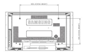 Informatie over en aankoop en installatie van de VESA-beugel: Neem contact op met uw dichtsbijzijnde SAMSUNG distributeur om een bestelling te plaatsen.