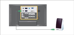 Aansluitingen Verbinden met een bedrade afstandsbediening U kunt de monitor bedienen door in te stellen dat deze afstandsbedieningssignalen van andere apparaten kan
