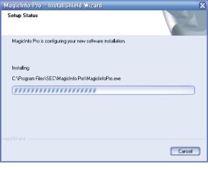 Software gebruiken 8. Het venster 'Installation Status' (Status installatie) wordt weergegeven. 9.