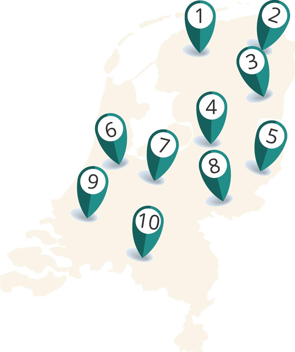 10 LOCATIES IN NEDERLAND 1. Leeuwarden 2.